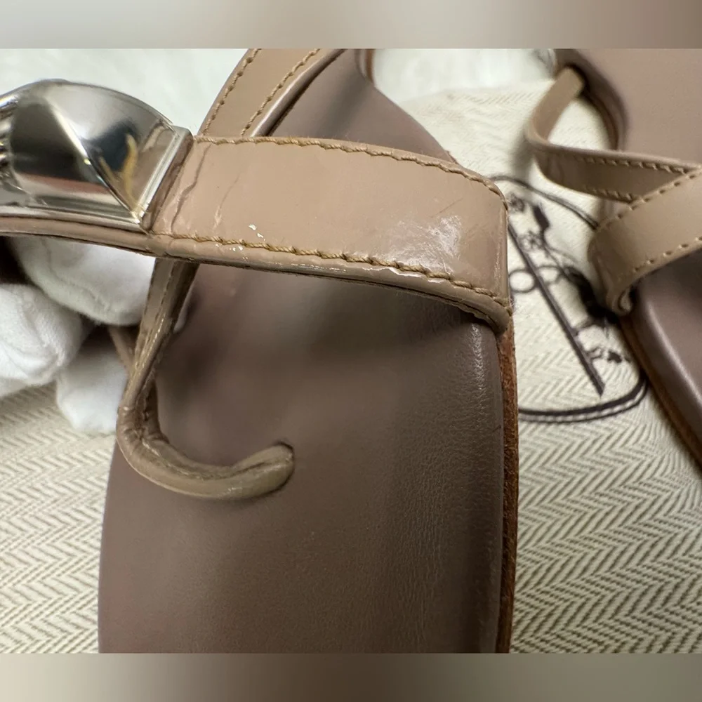 Hermes Corfou Leather Sandals